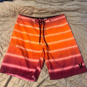 Hurley Orange and Purple Fade Drawstring Board Short